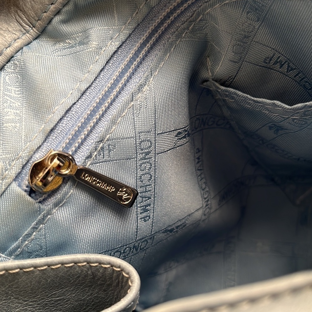 Longchamp Idole light blue leather vintage satchel bag - Picture 13 of 16